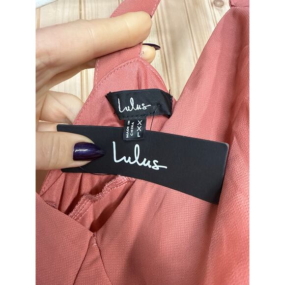 NWT Lulus Luxe Perfection Rusty Rose Pleated Tiered Backless Maxi Dress Sz XXL - Picture 7 of 9